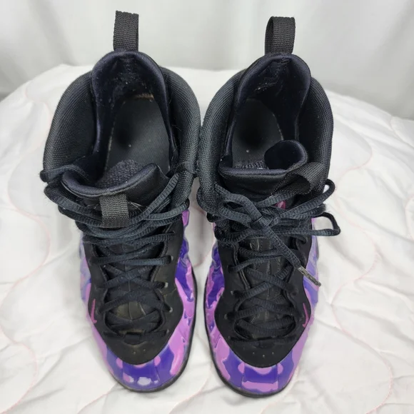NIKE LITTLE POSITE PRO (GS) BLCK/COURT PURPLE [644792 012] SIZE 5Y - Picture 5 of 8